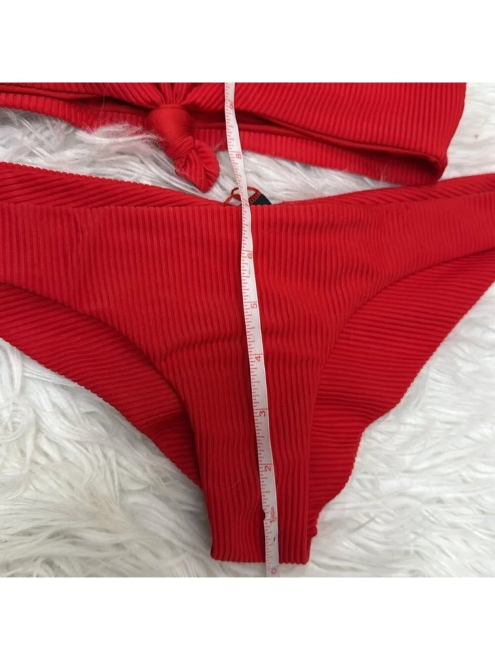 Frankie’s bikinis red Greer bikini set new no tags large swim